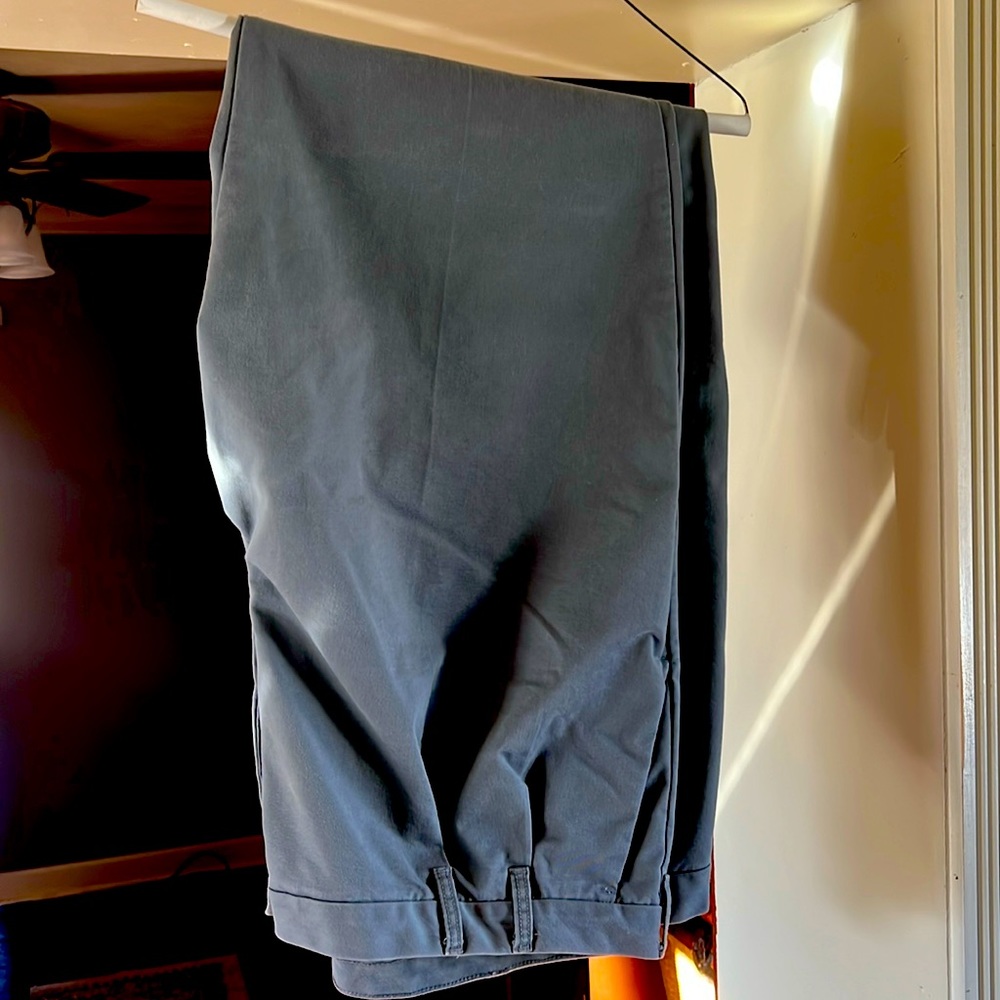 Azad khaki pants size 48 x 30 in gray non-cuffed plates see photos